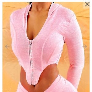 Bad Society Club. 2 piece corset hoodie set!